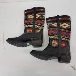 Fabric & Leather Boots Size 38 alternative image