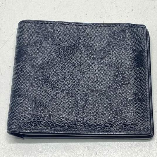 Coach Black Canvas Wallet image number 1