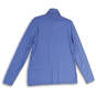 Womens Blue Long Sleeve Turtle Neck Pullover Activewear T-Shirt Size XL image number 2