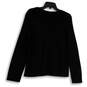 NWT Womens Black V-Neck Long Sleeve Front Button Blouse Top Size L image number 2