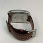 Designer Fossil Arkitekt FS-4331 Brown Leather Strap Date Analog Wristwatch image number 4