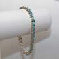 14K Yellow Gold Aquamarine Accent Bracelet 11.8g image number 1