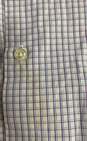 Armani Collezioni Mens White Purple Modern Fit Long Sleeve Button-Up Shirt Sz XL image number 8