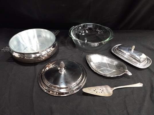 Vintage Set of Assorted Silver Tone Cookware image number 1
