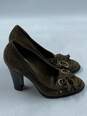 Authentic Gucci Horsebit Accent Suede Pumps W 8 image number 1