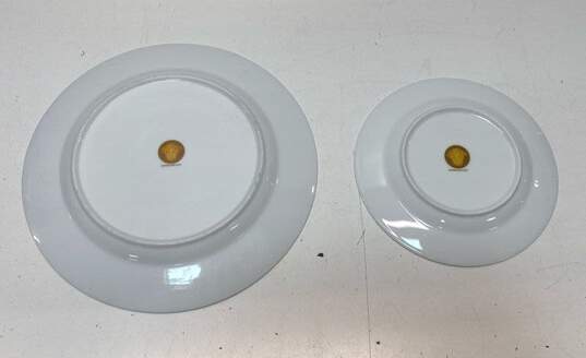 Porcelain Dinnerware Plates -Gold Rim 5 Piece Set - Versace Style Tableware image number 3