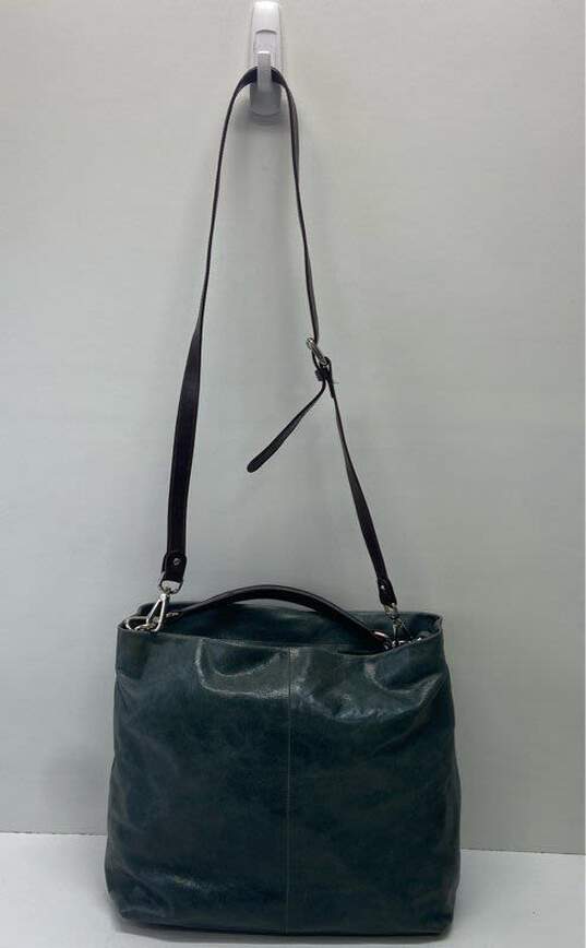 Gianni Chiarini Green Leather Shoulder Tote Bag image number 1
