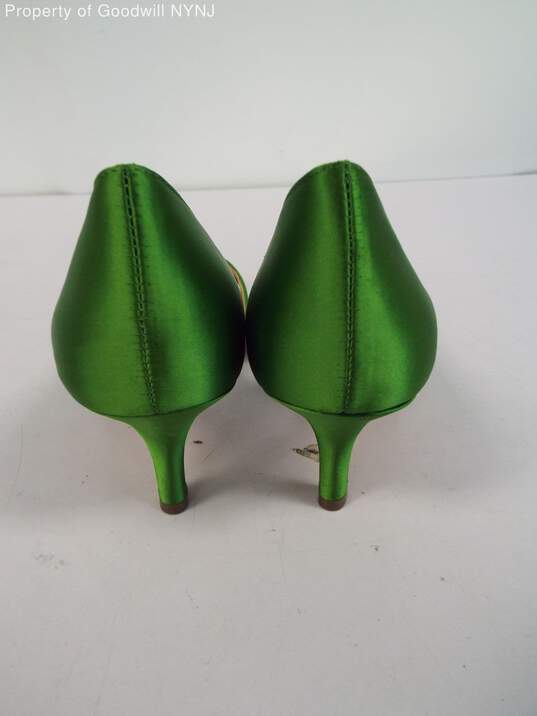 Nina Women's Open Toe Woven Heels Green Size 8.5M image number 2