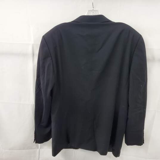 Armani Collezioni Black Wool Blazer Jacket Men's Size 42 image number 2