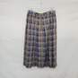 Geiger Vintage Blue & Taupe Pleated Lined Skirt WM Size 42 image number 2