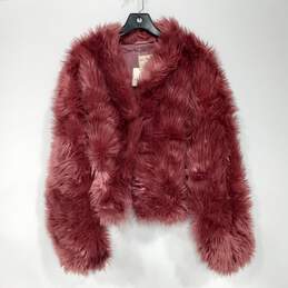 We The Free Faux Fur Coat Size Medium - NWT
