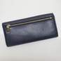 Coach Pebbled Leather Envelope Wallet in Navy Blue 7.5x3.5" image number 2