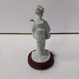 Japanese Geisha Porcelain Music Box Figurine alternative image