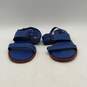 Tory Burch Womens Slingback Sandals Melinda Blue Brown Leather Size 10.5 M image number 1