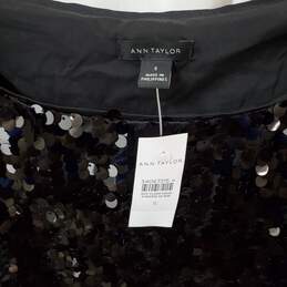 Ann Taylor Black Sequin Blouse in Size Women's Small NWT alternative image