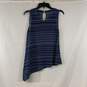 Gently Loved White House Black Market Blue Asymmetrical Knit Tank Top, Sz. L image number 2
