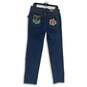 NWT Baby Phat Womens Blue Denim Dark Wash 5-Pocket Design Tapered Jeans Size 14 image number 2