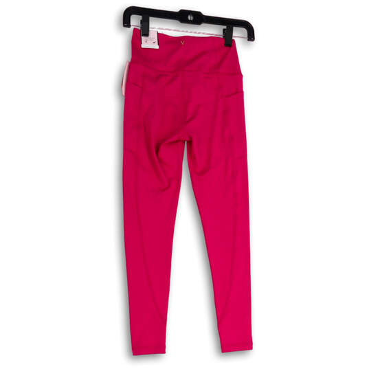 Buy the NWT Womens Pink Elastic Waist Pockets Pull-On Compression