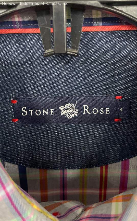 Stone Rose Plaid Long Sleeve - Size 4 image number 3