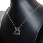 Tiffany & Co Elsa Peretti Platinum 950 Chain Open Heart Rock Crystal Pendant image number 3