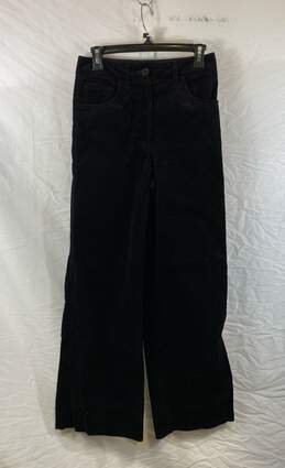 AllSaints Womens Black Corduroy Pockets Flat Front Wide-Leg Dress Pants Size 4