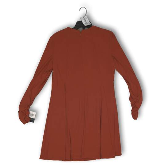 Lauren Ralph Lauren Womens A-Line Dress Round Neck Long Sleeve Orient Red Sz 16P image number 2