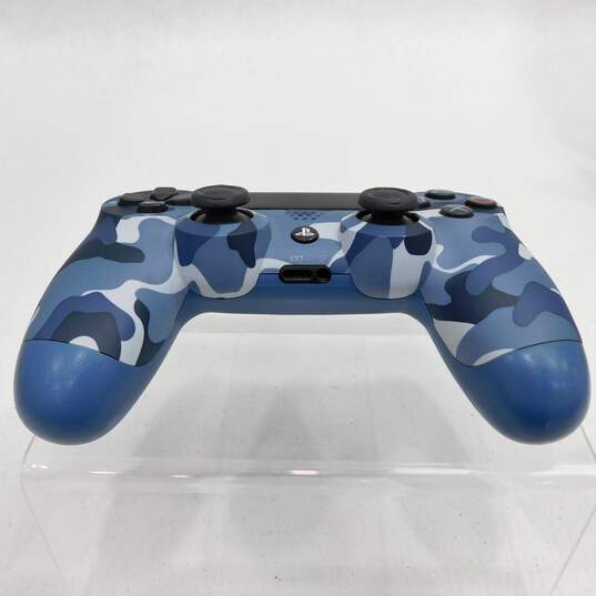 Camouflage Blue Wireless Dualshock Controller For Sony PlayStation 4 Tested image number 2