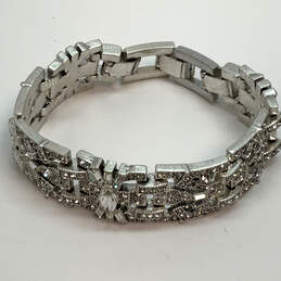 Designer Stella & Dot Silver-Tone Rhinestone Fashionable Chain Bracelet alternative image