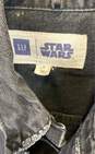 Gap Womens Gray Front Pockets Long Sleeve Collared Star Wars Denim Jacket Size M image number 7