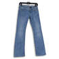 Womens Blue Denim Medium Wash 5 Pocket Design Straight Leg Jeans Size 2 image number 1