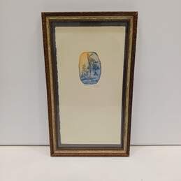 Vintage Signed & Framed Print of Pines & Poem