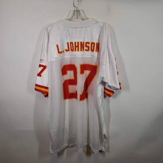Buy the Mens Larry Johnson Short Sleeve Football NFL Jersey Size 2XL