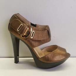 Michael Kors Women's Bronze Leather Heels Sz. 7.5