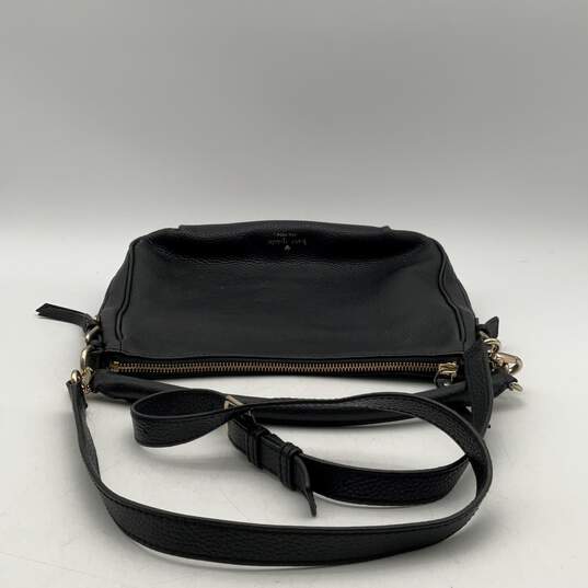 Kate Spade NY Womens Black Leather Jackson Street Mylie Zip Crossbody Bag image number 5