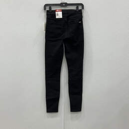 NWT Womens Black Denim Ashley O' Ring High Waist Stretch Skinny Jeans Sz 25 alternative image