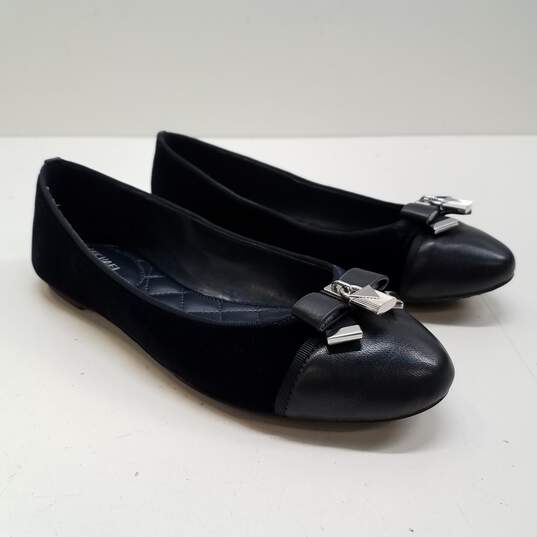 Buy the Michael Kors Alice Ballet Velvet Blue Flats Women's Size  |  GoodwillFinds