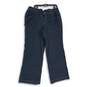 NWT Lane Bryant Womens Blue Denim Dark Wash Trouser Wide Leg Jeans Size 18 image number 1