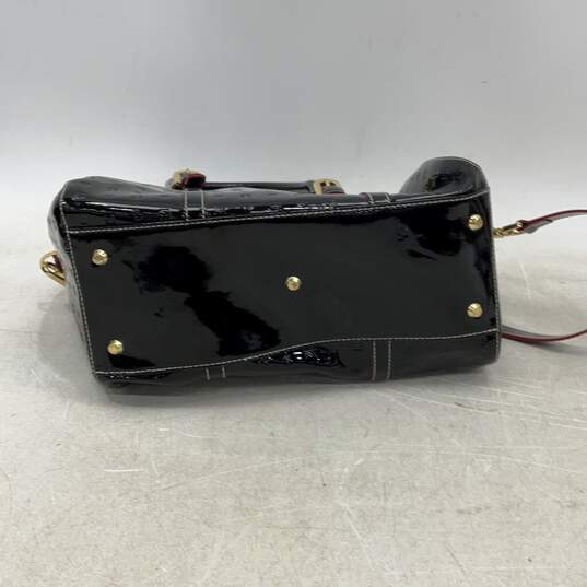 Arcadia Womens Crossbody Bag Purse Adjustable Strap Black Patent Leather image number 3