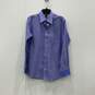 Pokémon Mens Blue Purple Long Sleeve Pointed Collar Button-Up Shirt image number 1
