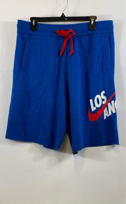 NWT Nike Mens Blue Los Angeles Drawstring Waist Athletic Shorts Size Large