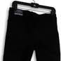 NWT Womens Black Side Lace Flat Front Skinny Leg Cropped Pants Size 10 image number 4