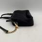 Michael Kors Womens Black Gold Adjustable Strap Zipper Crossbody Bag image number 3