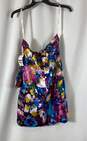NWT Bisou Bisou Womens Multicolor Floral One Shoulder Mini Dress Size 14 image number 1