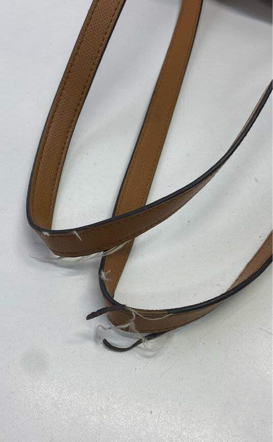 Michael Kors Maddie Medium Crossgrain Leather Tote Brown image number 4