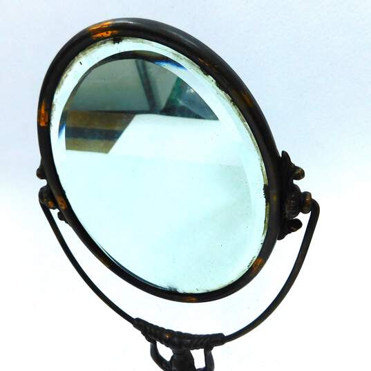 Woman Lady Holding Mirror Art Nouveau Deco Vintage Vanity Mirror image number 4