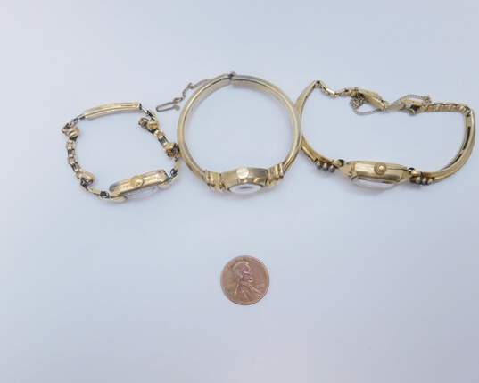 Ladies Vintage Gold Filled Bulova & Elgin Jeweled Watches 40.3g image number 5
