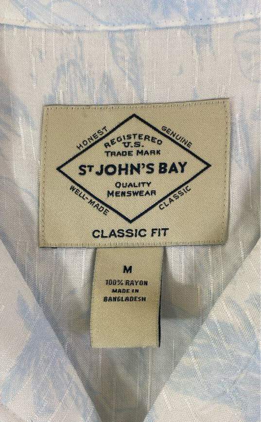 NWT St. John's Bay Mens Blue Short Sleeve Classic Fit Button-Up Shirt Size M image number 5