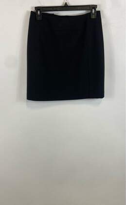 NWT INC International Concepts Womens Black Stretch Button Mini Skirt Size 2 alternative image