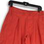 NWT Athleta Womens Red Playa Linen Wide Leg Elastic Waist Cropped Pants Size 10 image number 3