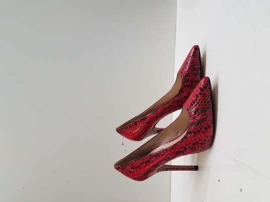 Buy the Michael Kors Red Snakeskin Animal Print Pumps Size  |  GoodwillFinds
